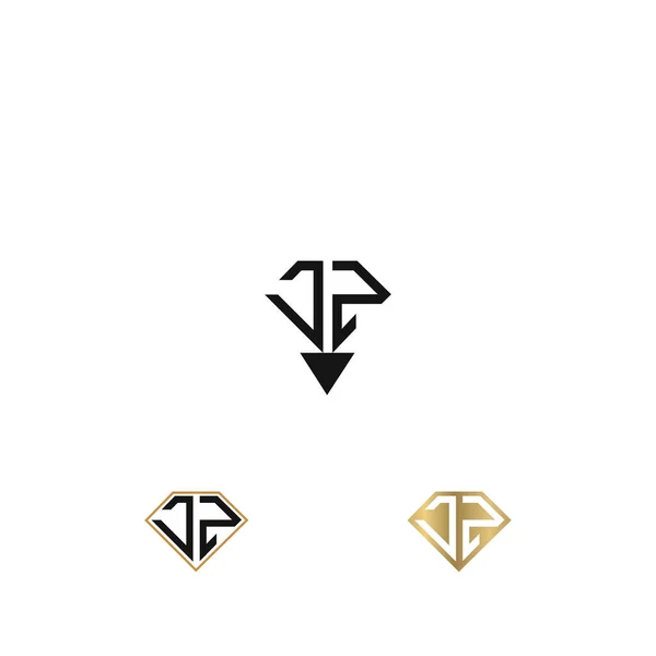 Alphabet Initials Logo — Vector de stock