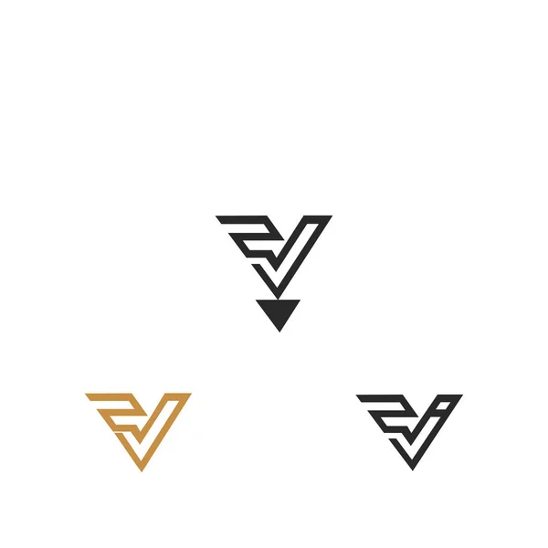 Alphabet Initials Logo — Vetor de Stock