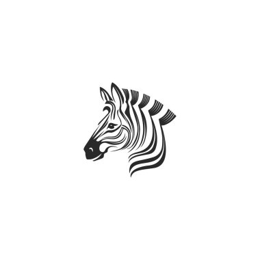  Zebra Logo Design. Zebra Head logo on white background