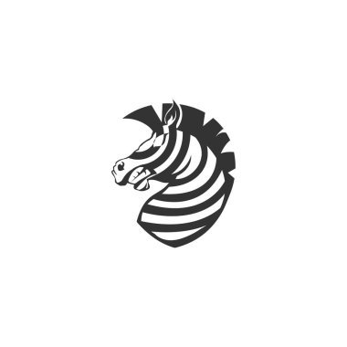  Zebra Logo Design. Zebra Head logo on white background