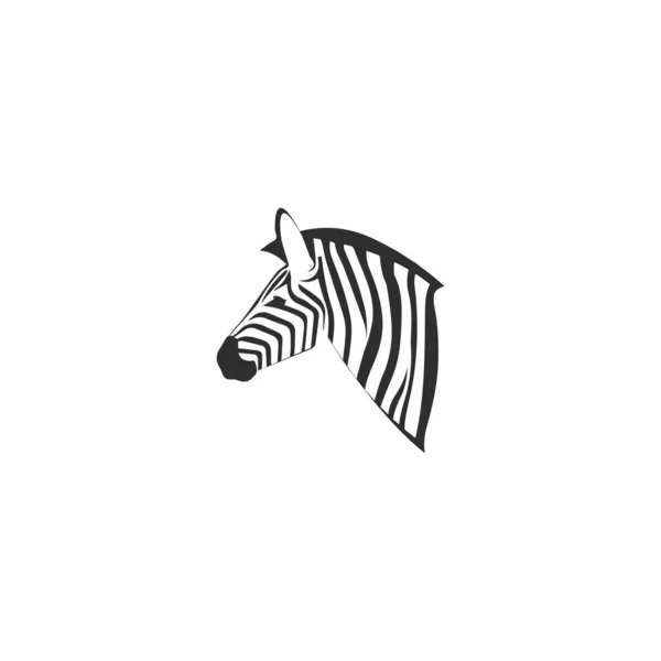 Zebra Logo Design Zebra Head Logo White Background —  Vetores de Stock