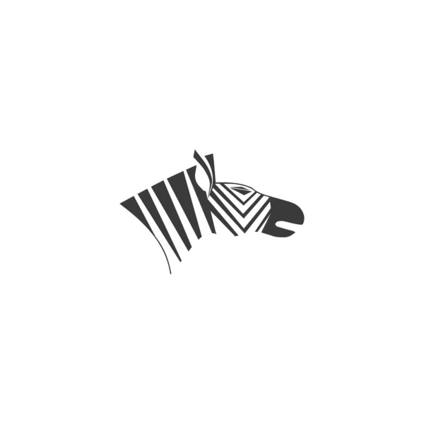Zebra Logo Design Zebra Head Logo White Background — Vector de stock