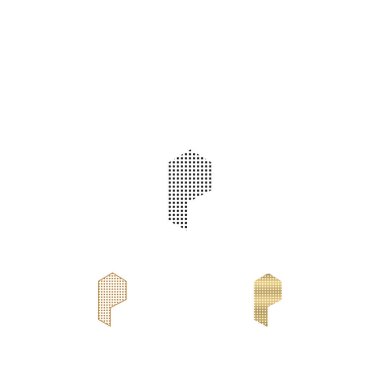 Alphabet letters monogram icon logo of PP P