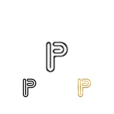 Alphabet letters Initials Monogram logo P, PP