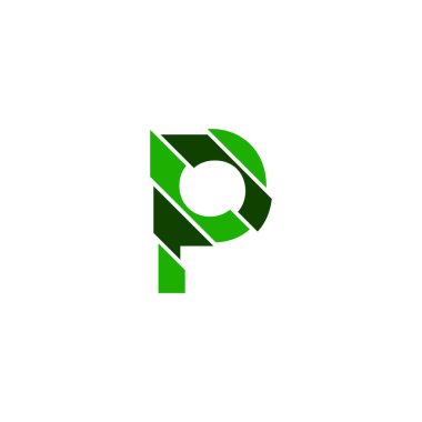 Alphabet Initials logo PP, P