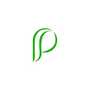 Alphabet Initials logo PP, P