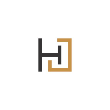 Alfabe harfleri Baş harfleri: Monogram logosu HJ, JH, J ve H