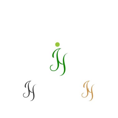 Alfabe harfleri Baş harfleri: Monogram logosu HJ, JH, J ve H