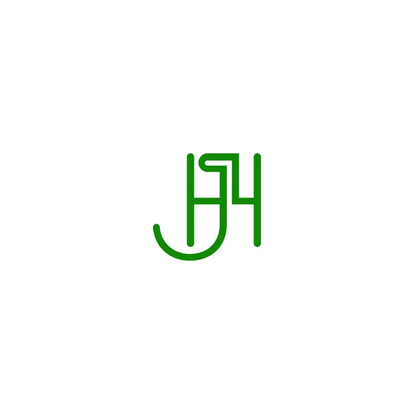 英文字母首字母标识Jh J和H — 图库矢量图片