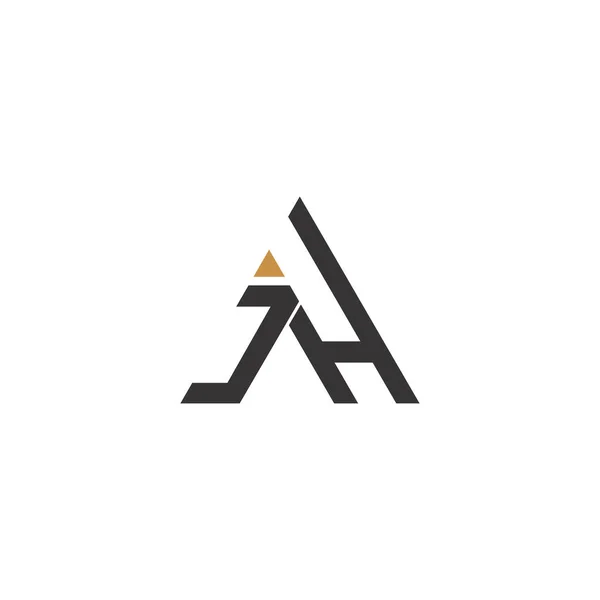Soyut Ilk Monogram Harf Logosu Tasarımı — Stok Vektör