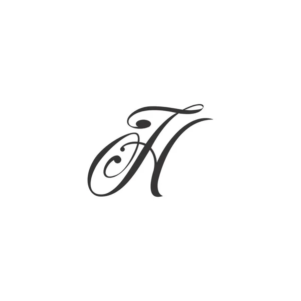 Alfabe Harfleri Baş Harfleri Monogram Logosu — Stok Vektör