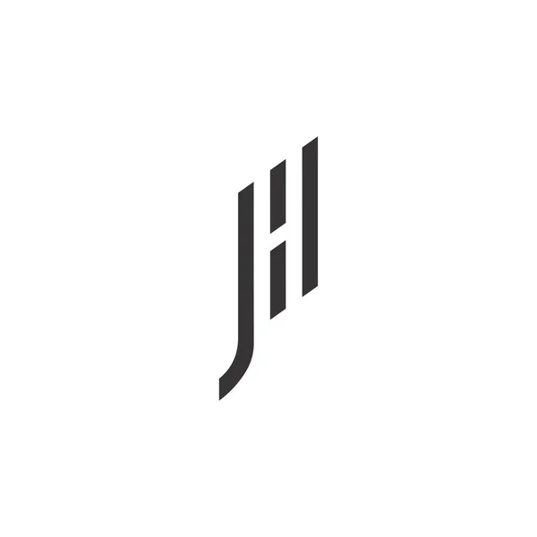 英文字母首字母标题标识Hj J和H — 图库矢量图片