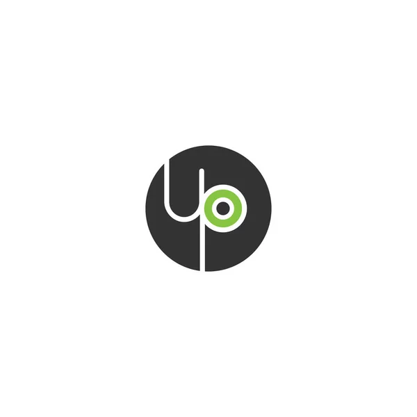Criativa Carta Abstrata Logotipo Design Design Logotipo Carta Vinculada — Vetor de Stock