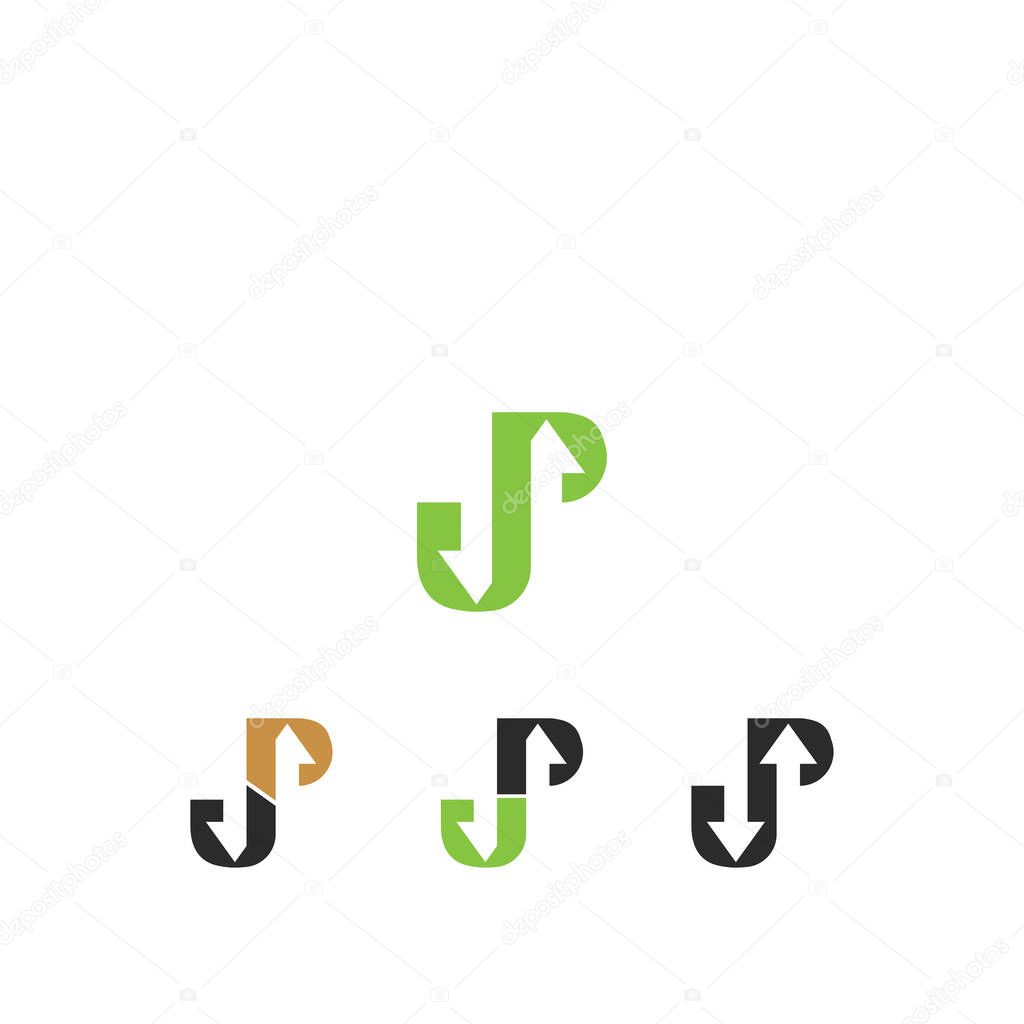 PU, UP, Abstract initial monogram letter alphabet logo design