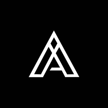 Alfabe harfleri Baş harfleri Monogram logosu AA, A