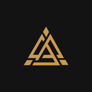 Alfabe harfleri Baş harfleri Monogram logosu AA, A