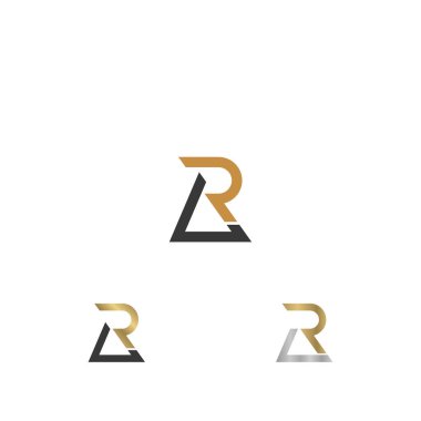 RL, LR, R ve L Soyut ilk harfli alfabe logosu tasarımı