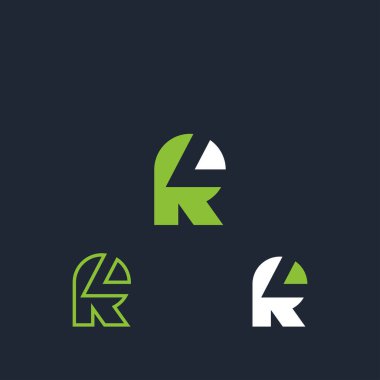 Alfabe Baş harfleri LR, RL, L ve R logosu