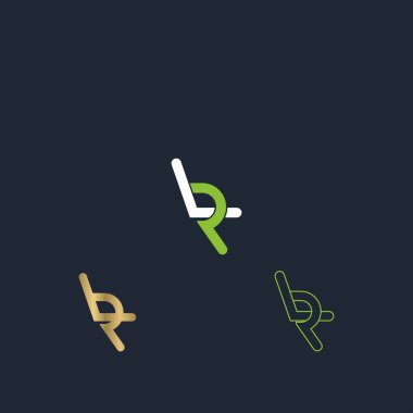 RL, LR, R ve L Soyut ilk harfli alfabe logosu tasarımı