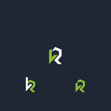 Alfabe Baş harfleri LR, RL, L ve R logosu