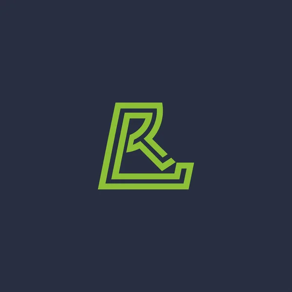 Abstract Initiaal Monogram Letter Alfabet Logo Ontwerp — Stockvector