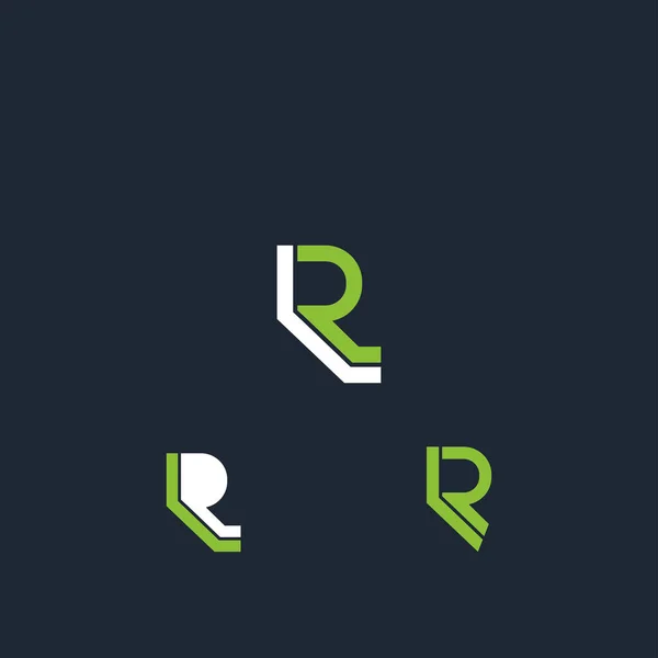 英文字母首字母标识Lr L和R — 图库矢量图片