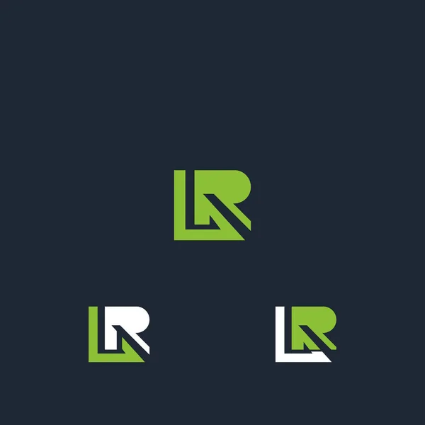 英文字母首字母标识Lr L和R — 图库矢量图片