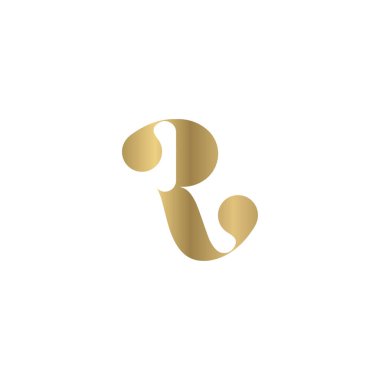 Alfabe harfleri Baş harfleri Monogram logosu RR, R 