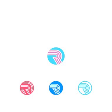 R veya RR logosu ve simge tasarımı