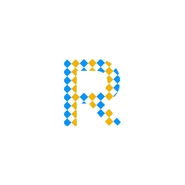 アルファベット文字 Rrのモノグラムアイコンロゴ — ストックベクタ
