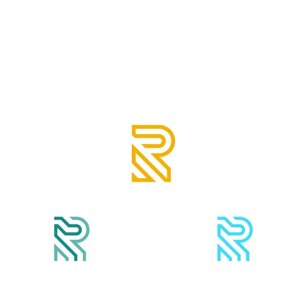 Logo Icona Monogramma Lettere Alfabeto — Vettoriale Stock