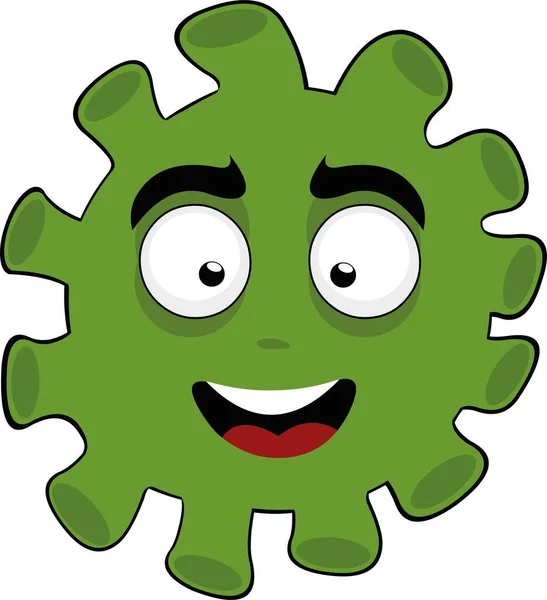 Векторна Емоційна Ілюстрація Мультяшних Бактерій Мікробів Або Комп Ютерних Вірусів — стоковий вектор