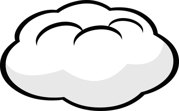 Ilustração Vetorial Uma Nuvem Desenhada Preto Branco —  Vetores de Stock