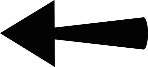 Векторная Иллюстрация Черной Стрелки Указывающей Влево — стоковый вектор