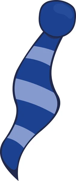 Vektorillustration Einer Blau Gestreiften Krawatte — Stockvektor