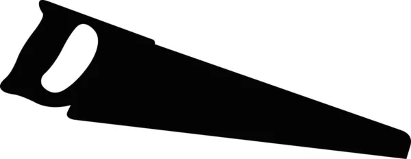 Vector Illustration Black Silhouette Handsaw — Stockvektor