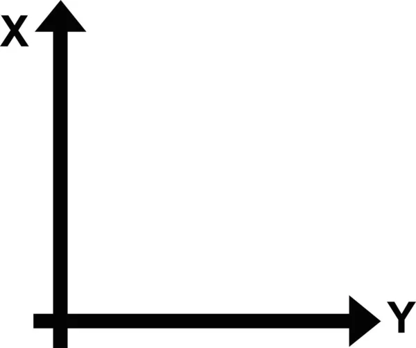 Vector Illustration Cartesian Axes Two Dimensions — Stockvektor