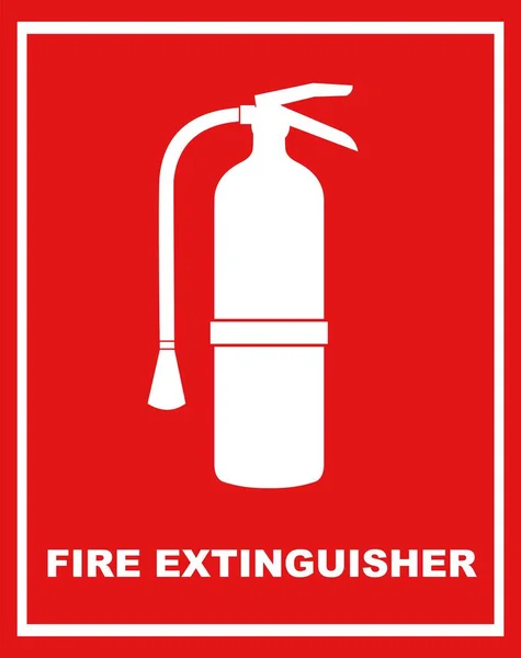 Yangın söndürücü işaretinin vektör illüstrasyonu