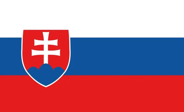 スロバキアの国旗のベクトル図 — ストックベクタ