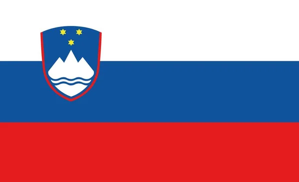 Ilustración Vectorial Bandera Eslovenia — Archivo Imágenes Vectoriales