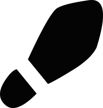 Ayakkabı izi siyah renk siluetinin vektör çizimi