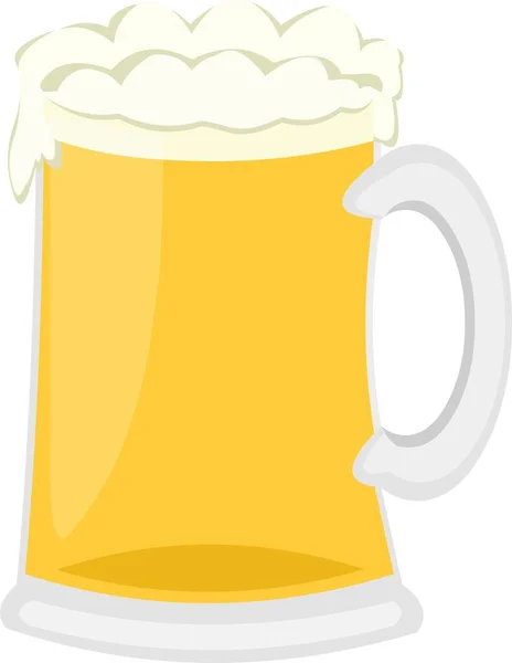 Vector Illustration Beer Mug — Stock Vector
