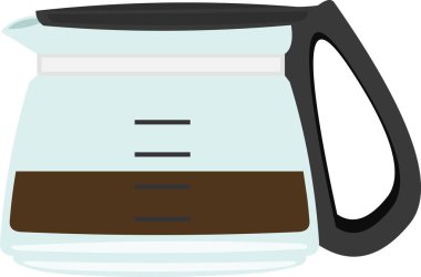 Modern bir kahve demliğinin vektör çizimi