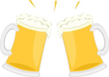 Bira kadehlerinin vektör çizimi