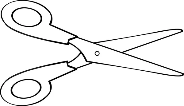 Vektorová Ilustrace Nůžek Nakreslených Černobíle — Stockový vektor