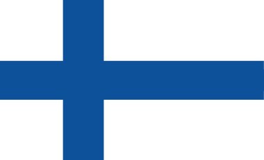 Finlandiya bayrağının vektör illüstrasyonu