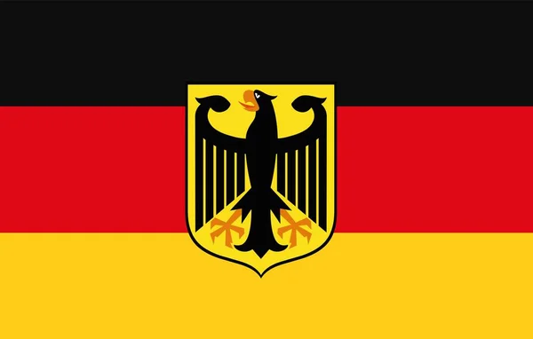 Vector Ilustración Bandera Alemania Con Escudo Pájaro — Archivo Imágenes Vectoriales