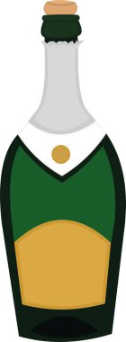 Şampanya ya da elma şarabının vektör çizimi