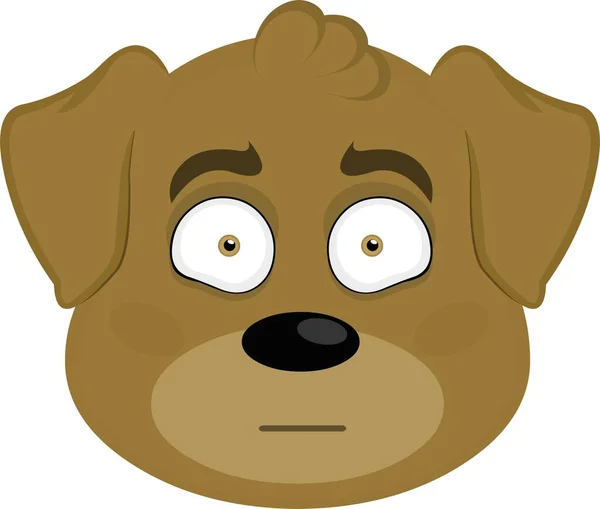 Vector Illustration Face Cartoon Dog Blushing Expression Shame — Stockový vektor
