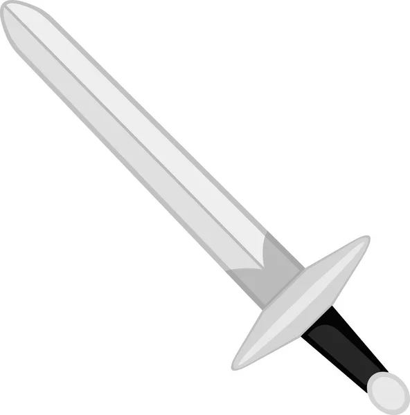 Vector Illustration Medieval Warrior Knight Sword — Stockvector